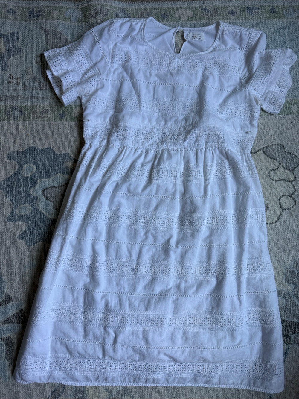 Seraphine White Eyelet Nursing Dress